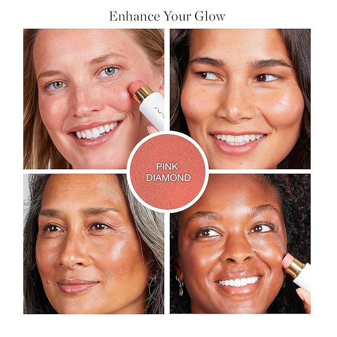 Ogee Sculpted Face Stick (PINK DIAMOND - MATTE NEUTRAL PINK) Certified Organic Blush Stick - Multi-Use Cream Blush & Highlighter Stick