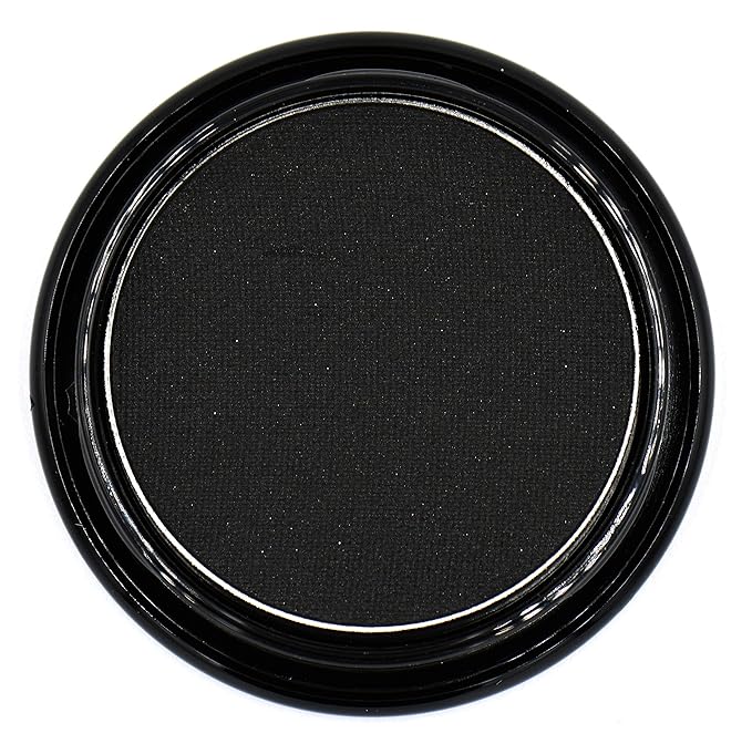 True Black Night Smokey 100 Pure Jet Black Eye Shimmer Pressed Powder Single Eyeshadow; Talc, Paraben & Cruelty Free