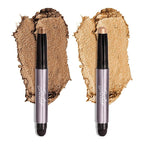 Julep Eyeshadow 101 Crème-to-Powder Waterproof Eyeshadow Stick Duo – Long-Lasting, Crease-Proof, Easy Apply with Built-in Smudger - Bronze Shimmer and Warm Gold Shimmer