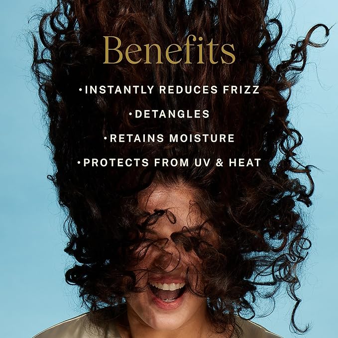 JVN Complete Leave-In Conditioning Mist, 2 Fl Oz, Travel Size, Frizz Fighting Moisture Multiplier, Detangler, UV and Heat Protection Spray, Hair Care for Women and Men, Silicone Free