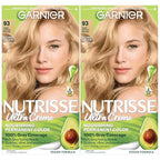 Garnier Hair Color Nutrisse Nourishing Creme, 93 Light Golden Blonde (Honey Butter) Permanent Hair Dye, 2 Count (Packaging May Vary)
