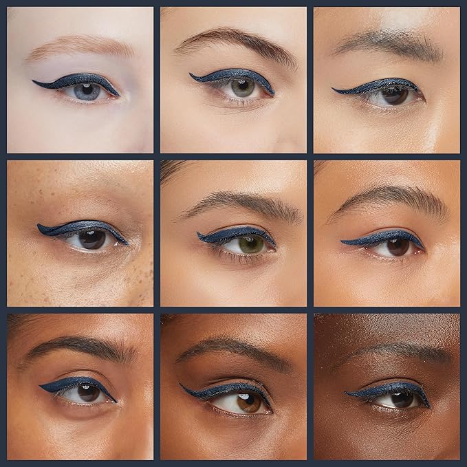 PRIME PROMETICS PrimeEyes Glide Eyeliner for Mature Women – Water-Resistant, Long-Stay and Mess-Proof – Gel Cream Texture, Discreet Sharpener and Effective Smudger (Sapphire (blue))