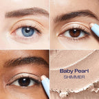 ALLEYOOP 11th Hour Cream Eyeshadow Sticks Bundle - Charcolit (Shimmer) & Baby Pearl (Shimmer) - Waterproof, Smudge-Proof, Crease-Proof Eyeshadow for Over 11 Hours