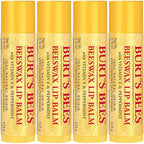Burt's Bees Lip Balm - Original Beeswax, Lip Moisturizer With Responsibly Sourced Beeswax, Tint-Free, Natural Origin Conditioning Treatment, 4 Tubes, 0.15 oz.