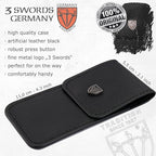 3 Swords Germany – Brand Quality fingernail & toenail Clipper, Manicure, Pedicure Nail Care by with Metal Nail File and case, Black Edition