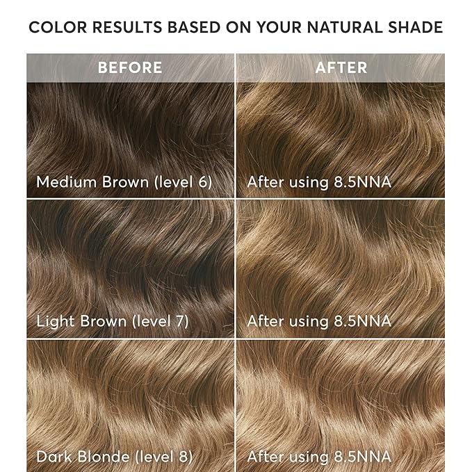 Madison Reed Radiant Hair Color Kit - 8.5NNA Dark Neutral Blonde (Lusia Blonde), 100% Gray Hair Coverage Permanent Hair Dye for Resistant Grays | PPD-Free & Ammonia-Free, 2 Pack