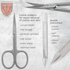 3 Swords Germany - brand quality 6 piece manicure pedicure kit set - stainless steel nail care tools - Made in Solingen Germany (500)