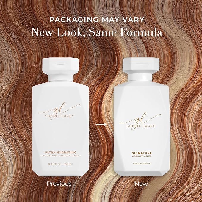 Goldie Locks Ultra Hydrating Conditioner - Moisturizes Frizz and Split Ends - Sulfate Free - Safe for Extensions and Color-Treated Hair - Protein-Free - 8.45 fl oz (Packaging May Vary)