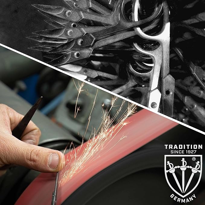 3 Swords Germany - brand quality STAINLESS STEEL INOX CURVED CUTICLE SCISSORS - STRONG SCISSORS FOR STRONG PEOPLE with case by 3 Swords Germany