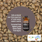 CARAWAY Cold Pressed Pure Castor Oil – Indian Handmade | Therapeutic Grade | Edible | For Liver Detox, Hair Growth, Eyelashes, Skin, Constipation & Joint Pain | Glass Bottle – 236ml