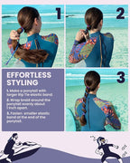 Rip Tie 24" x 3mm Extra Hold Soft Hair Tie for Women, 1pc. Mist – Tangle Free Ponytail Holders – Prevents Hair Damage – Ideal for Activities like Surfing, Exercising, Running, and More