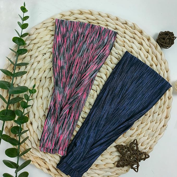 Headbands For Women Headband Elastic Soft Head Bands For Women's Hair Accessories Womens Fashion Yoga Fabric Hair Band Space Dye 6 Pcs