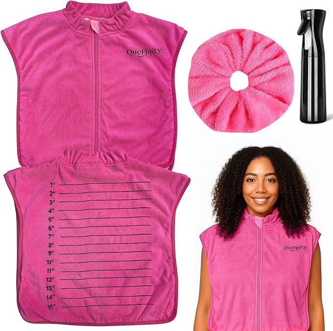 3pcs,Microfiber Hair Cape, Jumbo Hair Tie, Fine Mist Spray Bottle, Hair Styling Accessories,Microfiber Hair Towel For Curly Hair, Shoulder Neck Towel, Wet Hair Drying Cape, Makeup, Curly Hair Towel