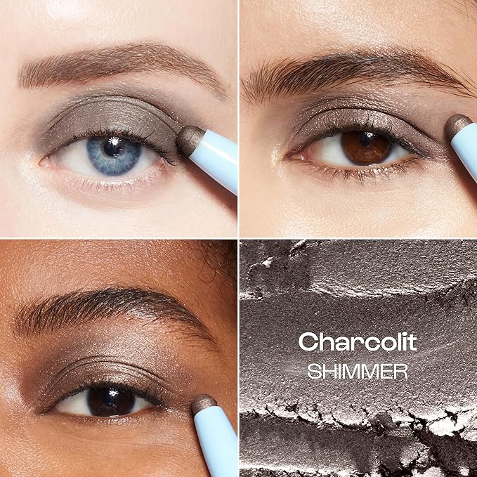 ALLEYOOP 11th Hour Cream Eyeshadow Sticks Bundle - Charcolit (Shimmer) & Baby Pearl (Shimmer) - Waterproof, Smudge-Proof, Crease-Proof Eyeshadow for Over 11 Hours