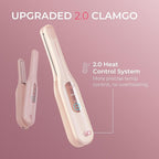 TYMO Cordless Mini Flat Iron for Short Hair, Portable 0.65 Inch Curling Iron for Travel, Hair Straightener and Curler 2 in 1, Ceramic Small Pencil Flat Iron with Curved, Dual Voltage, Pink