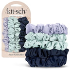 Kitsch Satin Scrunchies for Women - No Crease Hair Ties for Girls | Scrunchies For All Hair Types and Textures, Perfect for Day or Night - Garden Bouquet | Ideal Gifts for Women, 5pcs