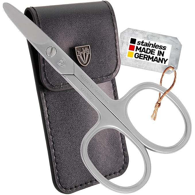 3 Swords Germany - brand quality STAINLESS STEEL INOX CURVED NAIL SCISSORS (1 PIECE) with round tips for DIABETICS - manicure pedicure - nail care by 3 Swords - Made in Germany