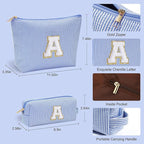 YOOLIFE Teen Girl Gifts | Makeup Bag | Cosmetic Bag | Travel Toiletry Bag | Gifts for Teacher Teen Girls Girlfriend Bridal Shower | Birthday Gifts for Kids | 15 14 13 Year Old Girl Gifts Blue A