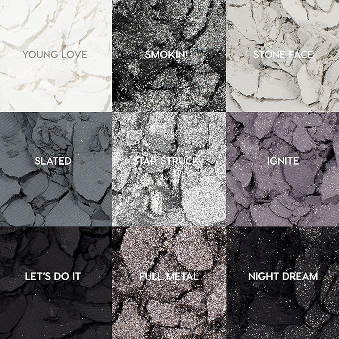 ColourPop Blowin' Smoke Eyeshadow Palette - Silver & Smokey Eye Eyeshadow Palette with Metallic & Matte Finishes - High-Pigment Eye Makeup with Long-Wearing Formula (0.3 oz)