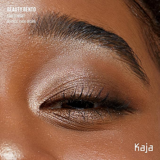 Kaja 3 Colors Eyeshadow - Beauty Bento 19 Forest Night | Mosaic Chrome, Shimmer, Matte finish, Cruelty free, K-Beauty Mini Palettes, Easy Finger Blendable, Glitter, High Pigmentation, 0.03 Oz
