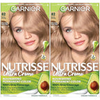 Garnier Hair Color Nutrisse Nourishing Creme, 82 Pearly Blonde (Biscotti) Permanent Hair Dye, 2 Count (Packaging May Vary)