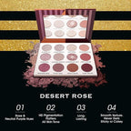 EBIN NEW YORK Desert Rose - Secret of Pharaoh Eyeshadow Palette, Highly Pigmented and Blendable, Cruelty-Free, Long-Lasting Matte & Shimmer