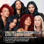 Garnier Hair Color Nutrisse Ultra Color Nourishing Creme, BR2 Dark Intense Burgundy (Passion Fruit) Red Permanent Hair Dye, 2 Count (Packaging May Vary)