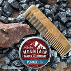 Rocky Mountain Barber Company Pomade for Men - 5 oz Tub Classic Styling Product with Strong Firm Hold for Side Part, Pompadour & Slick Back Looks – High Shine & Easy to Wash Out – Water Based