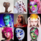 Mehron Makeup Paradise Makeup AQ 12-Color Pro Palette with Deluxe Case | Refillable Face & Body Paint Kit | Water-Activated Kit for Halloween, Cosplay, Theater, SFX & Stage