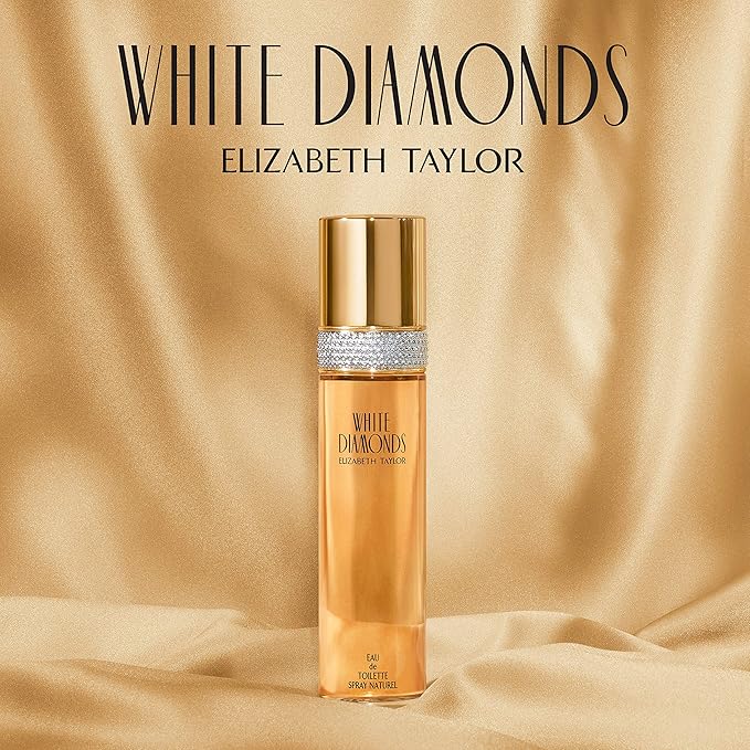 Elizabeth Taylor White Diamonds Eau de Toilette Set for Women, Moisturizing Body Shower Gel, Body Cream, Floral Scent, Spray Spray, Women's Fragrance, Based on Invigorating Notes