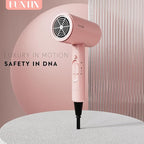 FUNTIN Hair Dryer, Blow Dryer with Diffuser Brush for Women 4C Thick Hair Ionic Hair Dryer(Baby Pink)