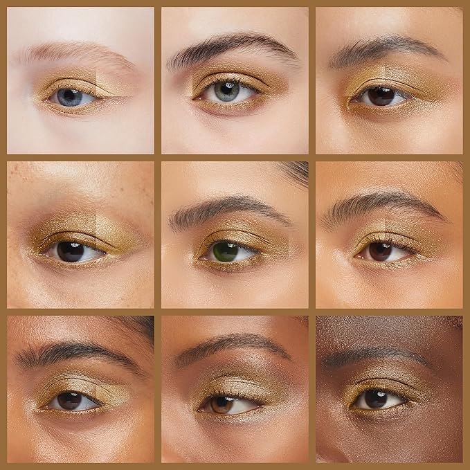 Gold Bronze Shimmering Metallic Copper Pressed Powder Single Vegan Eyeshadow; Talc, Paraben & Cruelty Free