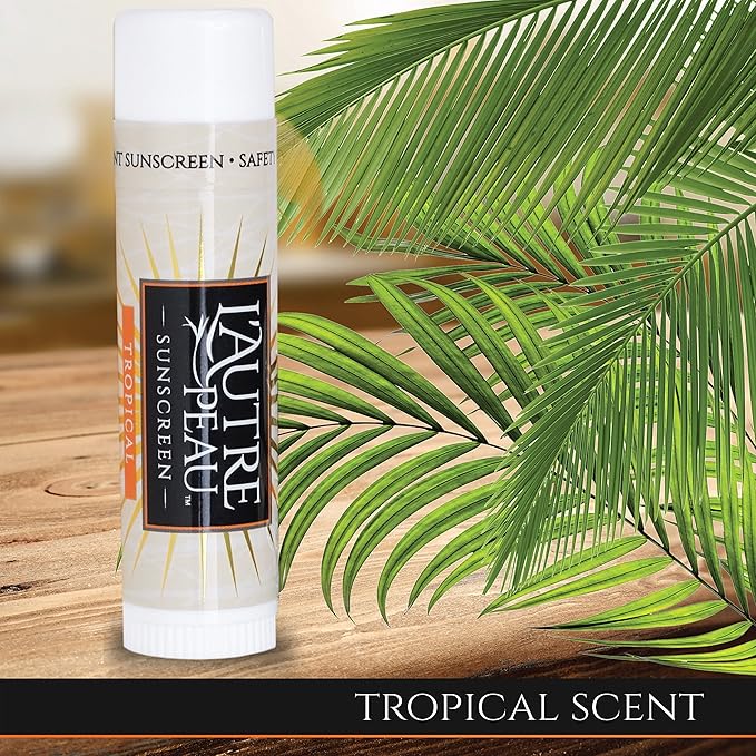 SPF 30 Sunscreen Multi-Pack by L'AUTRE PEAU | Travel Size Sunscreen for Men, Women, and Kids | Non-Greasy Water Resistant | Tropical Scent | TSA Approved | (3 Pack Suncreen Stick)