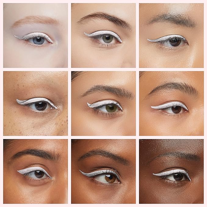 docolor Waterproof Eyeliner Pen Longwearing with Ultra-Fine Tip Liquid Eye Liner (White)