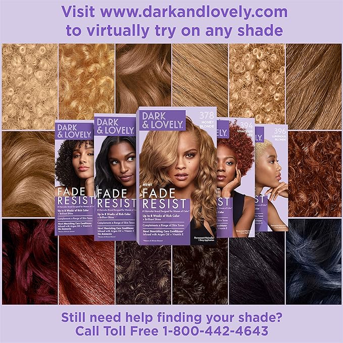 SoftSheen-Carson Dark and Lovely Fade Resist Rich Conditioning Color, Midnight Blue 382